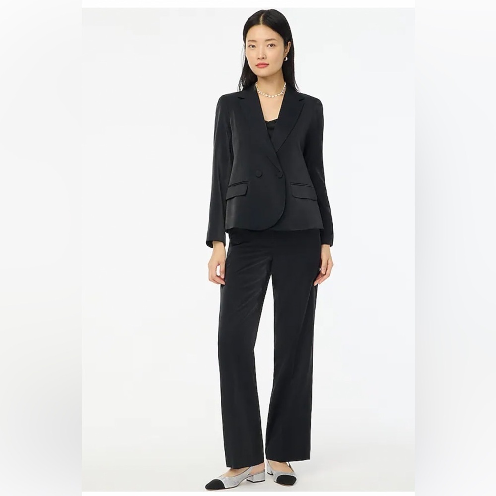 NEW J.Crew Factory High-shine double-breasted blazer Size 20 Black